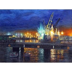 Hanif Shahzad, 36 x 26 Inch, Oil on Canvas, Cityscape Painting, AC-HNS-118 Hanif Shahzad, 36 x 26 Inch, Oil on Canvas, Cityscape Painting, AC-HNS-118